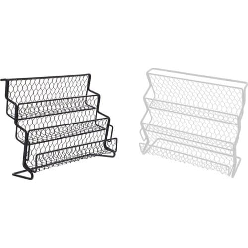 1Pc Desktop Storage Rack Spice Racks Stepped Structure Stand Storage Basket