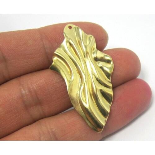 30pcs Brass findings charms 45x25mm brass wavy Earrings pendant R330