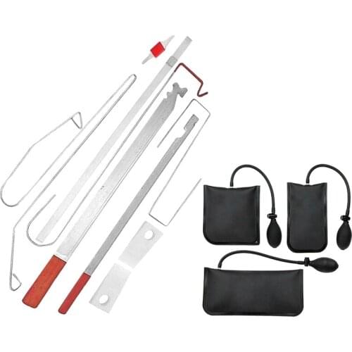 12 Pcs Car Door Key Lost Lock Out Emergency Opener Opening Unlock Unlocking Tool Kit