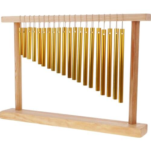 20-tone Windchime Copper Bar Chime Bells for Kids Music Educational Toys Golden 15.15 x 10.62inch