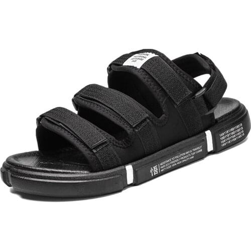 2020 Fashion Summer Men Sandals Gladiators Casual Roman Shoes Breathable Mens Sandal Black Flat Light Sandalias Hombre Plus Size