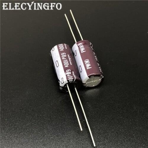 5pcs/50pcs 68uF 100V NICHICON PW Series 10x20mm Low Impedance 100V68uF Aluminum Electrolytic capacitor