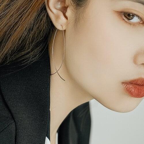 BICUX 2021 Trend Geometric Earrings For Women Earrings Gold Dangle Drop Shape Earrings Silple Female Fashion Popular Jewelry