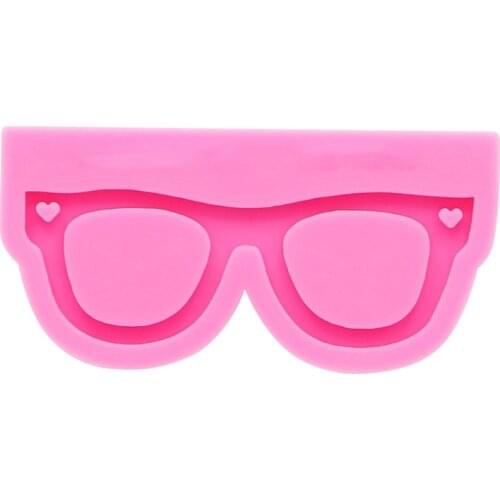 Keyring Pendant Silicone Mould Glossy Glasses Shape Keychain Epoxy Resin Mold