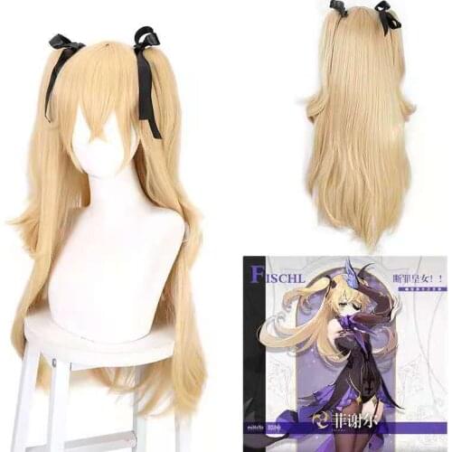 Mangoyoyo Game Genshin Impact Fischl Cosplay Wig Fischl Cosplay Hair Wig Long Wigs