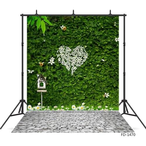 Green Leaves Wall Flowers Photography Backgrounds for Photo Studio Vinyl Cloth Portrait Photo Backdrop for Kids Baby Photophone