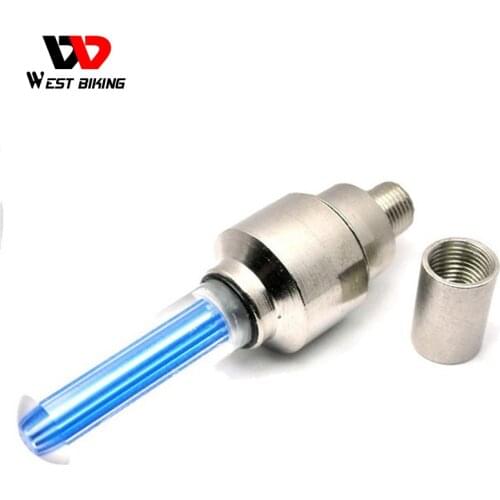 WEST BIKING Bicycle Light Bicicleta Lamp Flashlight Sticks Bike Hot Wheels Gas Cycling Valve Core Light Tyre Valve Caps Light