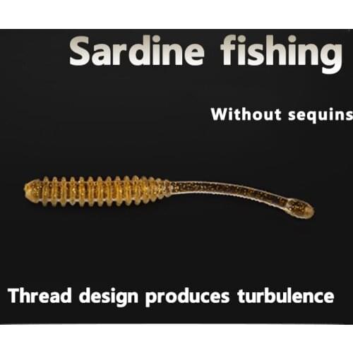 20 pcs/Pack of Micro-roots for Sardine Fishing Artificial Soft Bait Artificial Bait Fishing Tackle (Without sequins)