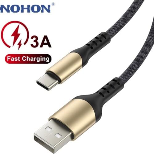 1m 2m 3m USB Type C Cable For Samsung Galaxy S21 S20 A51 A71 3A Fast Charging Cord USB C Cable For Huawei Xiaomi Data Long Wire