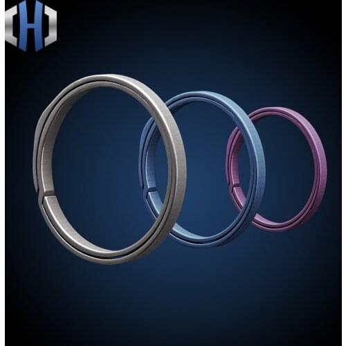 20mm/26mm/33mm Gray TC4 Titanium Alloy Key Ring EDC Outdoor Small Tool Blue Key Ring Accessories