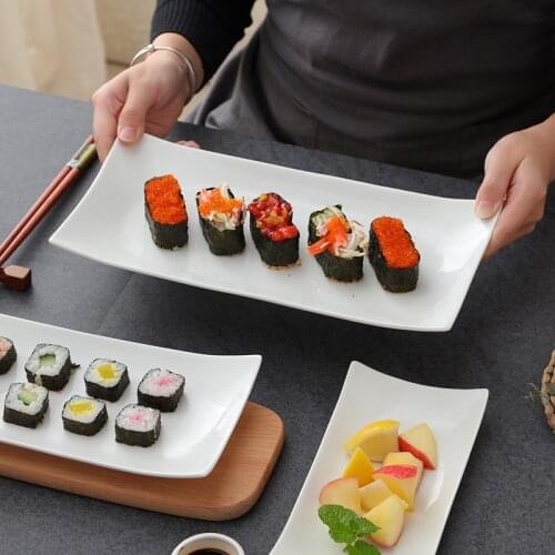 Creative Sushi Plate Ceramic Chicken Wings Dessert Crayfish Set Rectangular Dish Fish Plates New Tableware Western Dinner Plates