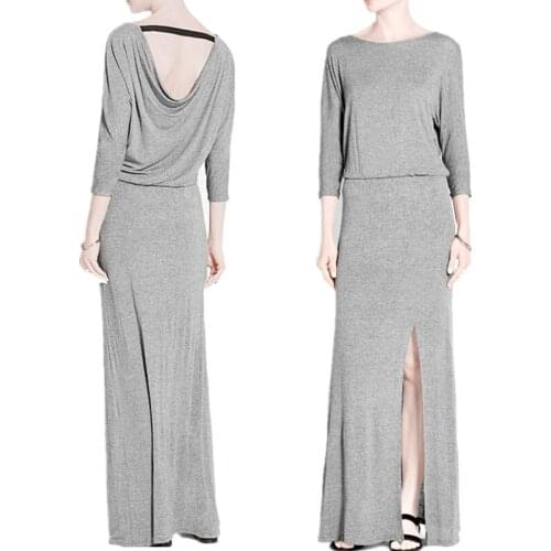 New arrive Europe deep V neck sexy dress,2020 Spring three quarter sleeve dress,big size 4XL 5XL 6XL casual cotton modal dresses