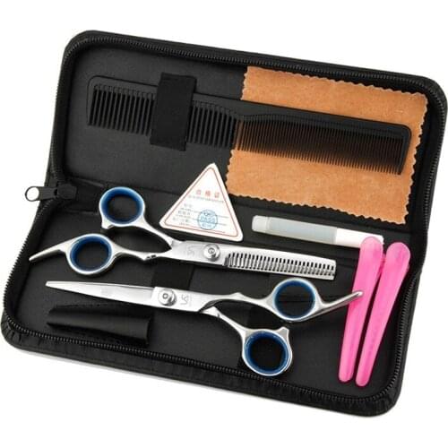 New Arrival Hair Scissor Home Use Hair Hairdressing Scissors Kit Hair Clipper Razor Thinning Cutting Scissor Barber Haircut Set