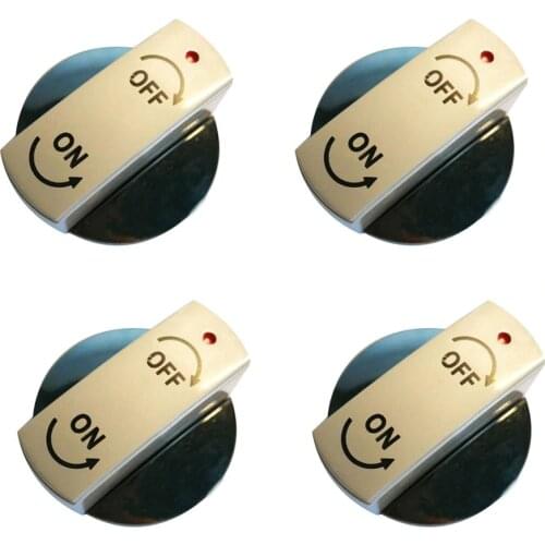 MENSI Propane Gas Heater Fire Pit Switch Metal Control Nickel Plated Knob Switch 4 PCS / Bag