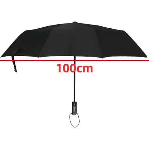 Gift Advertising Umbrella 100cm Automatic 3 Folding Umbrella Man Business Gifts Fold Ten Bone Sunny and Rainy Umbrella