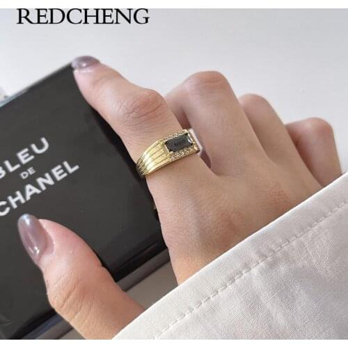 REDCHENG Rings With Cubic Zirkonia For Women