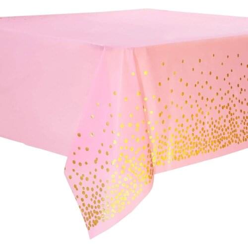 Banquet tablecloth dinner party birthday party decoration Valentines Day baby shower rose gold girl pink disposable tablecloth