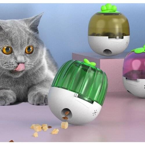 Funny Dog Cat Food Treat Ball Bowl Toy Interactive Pet Shaking Leakage Food Container Puppy Cat Slow Feed Pet Tumbler Toy