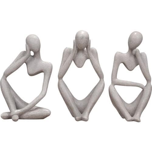 Modern Home Decoration Abstract Thinker Sculpture Resin Crafts Statue Decoration Creative Wedding Gift