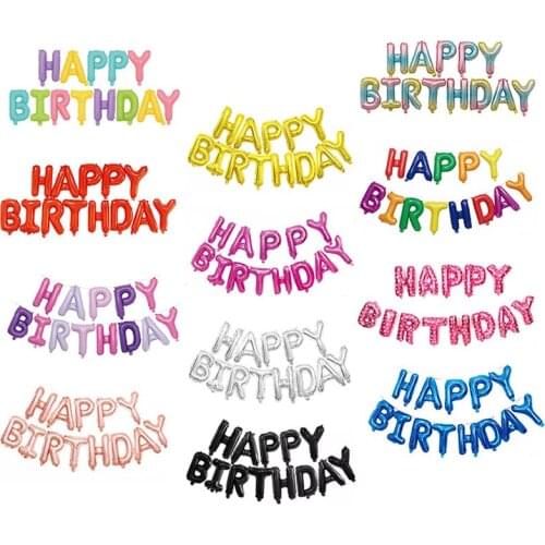 Globos Balloon Birthday Party Decorations Kids Happy Birthday Garland Banner Foil Air Inflate Balloons Baby Shower Decorations