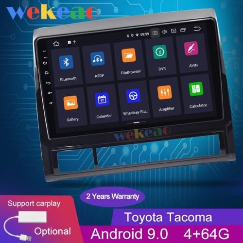 Wekeao Touch Screen 9'' Android 9.0 Car Radio Automotivo For Toyota Tacoma Car Dvd Player Android Auto GPS Navigation 2005-2013