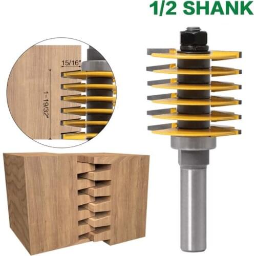 1 / 2 handle step finger joint cutter, panel cutter, splicing cutter, woodworking milling cutter, finger joint cutter, 1 / 2 han