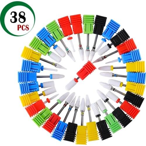 2.35mm Ceramic Nail Drill Bit Electric Nail Drill Machine Tools For Manicure All Nail Glue Removal Ceramic Milling Cutter Bits