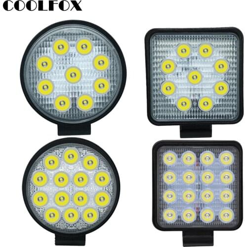 27W 42W 48W Led Work Light Beams Lamp Car Off Road Driving Lights Offroad Led Bar Motorcycle Ramp Ledbar Spotlight Trucks