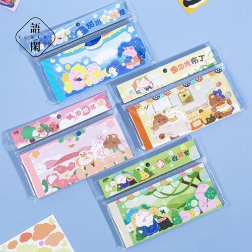 50 sheets/cute cartoon bear rabbit constellation decorative stickers DIY diary cut South Korea stickers book stationery stickers