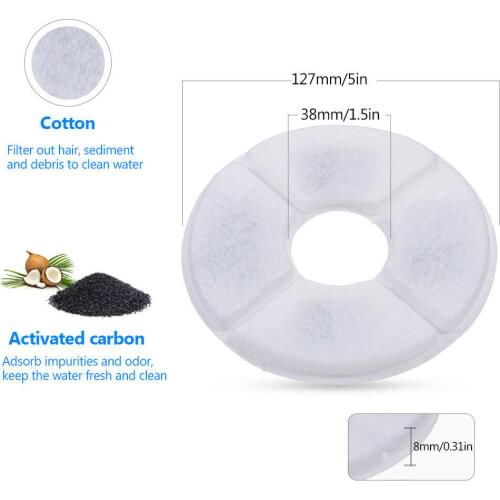 6/12PCS Activated Carbon Filter For Automatic Cat Dog Fountain Water Feeder Replacement Drinking Machine Filter Core Accessories