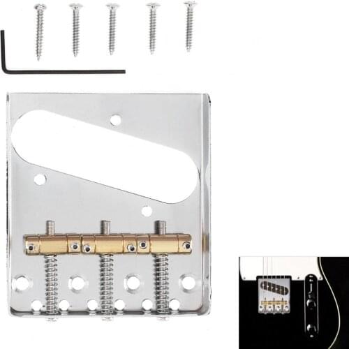 6 String Brass Single Coil Hole Electric Guitar Tailpiece Bridge Saddle for FD TL Guitar