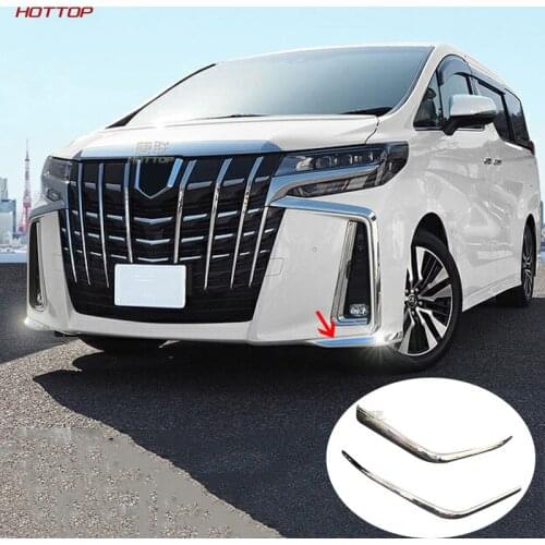 Abs Chrome Front Bumper Molding Trim Cover Garnish For Toyota Alphard 30 2018 2019 2020