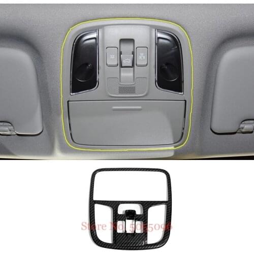 ABS Carbon fibre For KIA Sportage QL KX5 Accessories 2016-2018 Inner Front Reading Lamp Frame Cover Sticker Decoration 1pcs