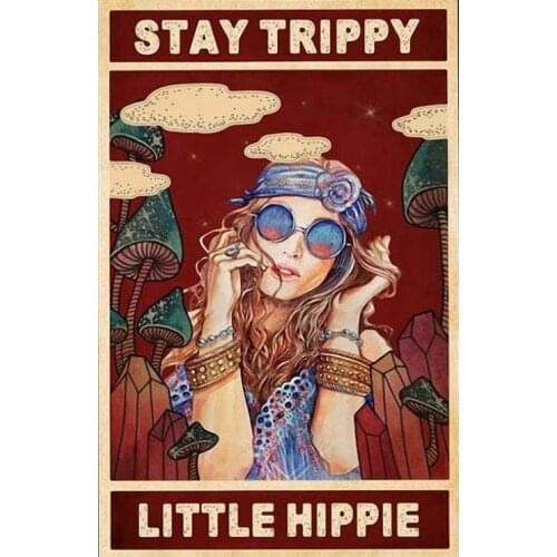 5D DIY Diamond Painting Cartoon hippie girl Full Drill Embroidery Cross Stitch Home Decor Craft Kit Needlework Christmas Gift