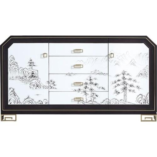 American light luxury new TV cabinet modern simple side cabinet high sense low floor cabinet living room furniture