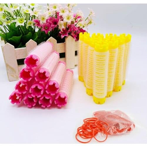 30pcs Fluffy Hair Root Rollers & Rubberbands Pack The 3rd Generation Morgan Perm Rods Set Air Fringe Bang Hair Curlers 1393