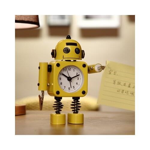 Student use alarm clock, childrens cartoon special alarm clock, bedside cute creative personality robot boy clock watch