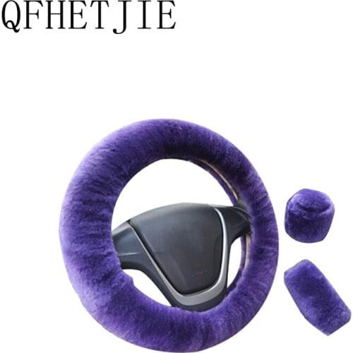 Car Steering Wheel Cover Universal Hand Brake Gear Position Gear Three-piece Fur Cover Car Interior Accessories Free Delivery