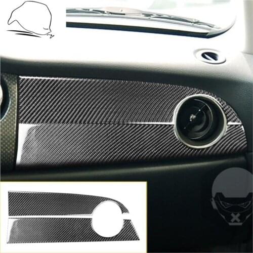 For Mini Cooper S One Hatch R50 R53 2005 2006 Car Co-pilot Dashboard Panel Air Vent Frame Cover Sticker Carbon Fiber Accessories