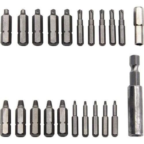 22pcs/set Damaged Screw Extractor Speed Out Drill Bits Tool Set Broken Bolt Remover Screws Extractor Demolition Drill Bit Tools