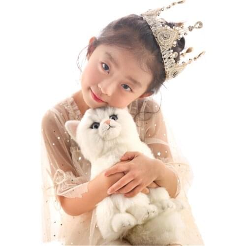 Fancytrader 11’‘ Plush Simulation Cat Toys Realistic Persian Cat Doll Photograph Props Birthday Xmas Gifts Collection 28cm