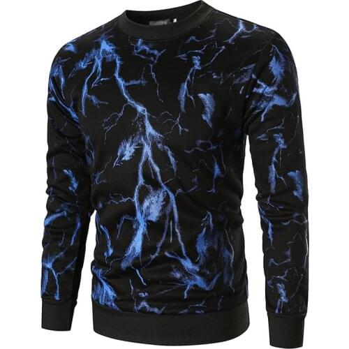 ZOGAA 2021 Men New T-shirt Cotton High Quality Mens Outdoor Sports Top Tie Dye Long Sleeve Round Neck Fashion Casual Streetwear
