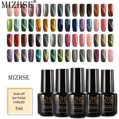 MIZHSE Thermo Gel Varnishes 6pcs CatS Eye Gel Nail Set Smalto Semi Permanente Unghie Gellak UV Foil Adhesive All For Manicure