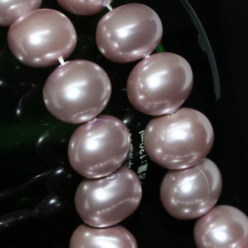 Beaded Chain 13*15mm Natural Purple Approx Oval Shell Pearl Fit Diy Bracelet Necklace Loose Beads Fine Jewelry 15inch B2270