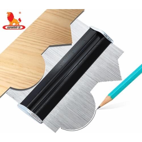 Contour Gauge Tiling Laminate Tiles Profile Copy Gauge Ruler Metal Marking Gauge Measuring Tools 6inch Edge Shape Duplicator