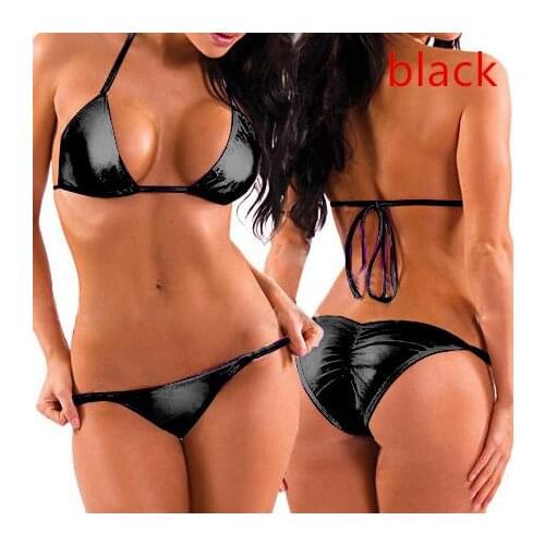 2017 TANK sexy PU Cup bra and panties set straps refreshing change of women underwear bra sets