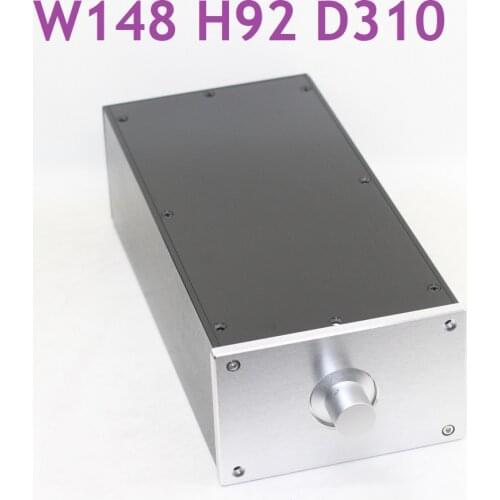 DIY Knob PSU Box Hi-End Power Amplifier Housing Rear Class Tube Amp Shell DAC Decoder Enclosure Aluminum Case W148 H92 D310