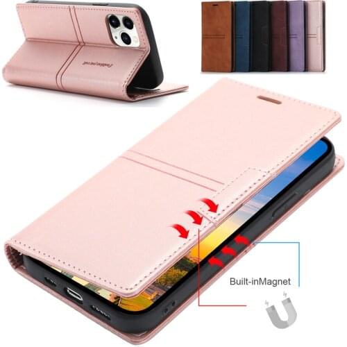 Leather Wallet Case For OnePlus 9 Pro one plus 9 1+ Luxury Flip Cover Coque Card Slots Magnetic For iPhone XR Etui