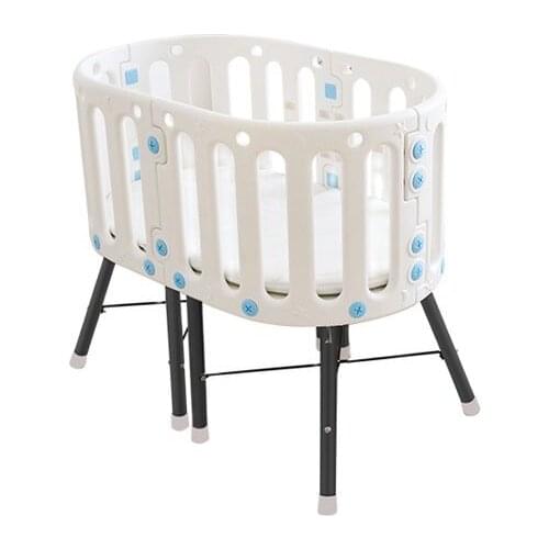 Crib solid wood baby cradle bed multi-function white cot newborn bed splicing big bed crib