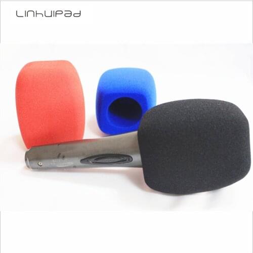 Linhuipad Broadcast Foam Microphone Windscreen Sponge Mic Cover Windshields for Handheld Interview microphone 3 colors